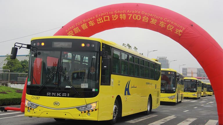 700 unidades de autobuses Ankai llegarán a arabia saudita para operar