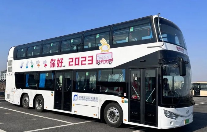 Autobús de dos pisos de Ankai que recorre Panjin