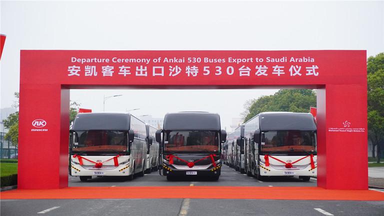 530 unidades de autobuses Ankai se unen a la red de transporte público en Arabia Saudita