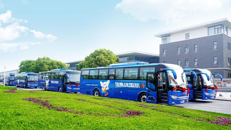 Autobuses turísticos eléctricos A6 de Ankai entregados a Guangxi